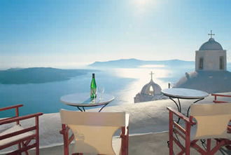 A typical view from Santorini